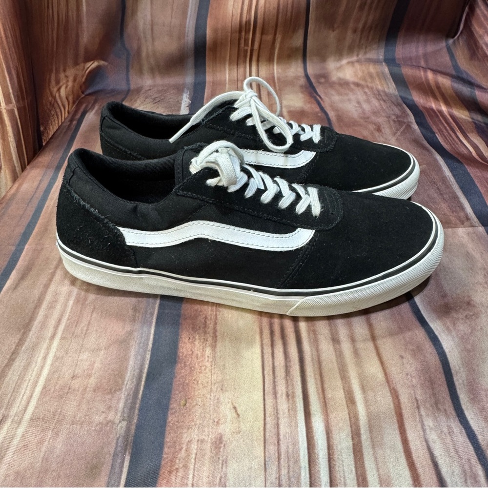 Vans Black and White Old Skool Low Top Sneakers
